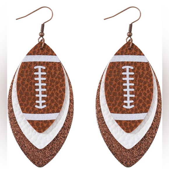 5/$25 Football Earrings NWT - Picture 1 of 2